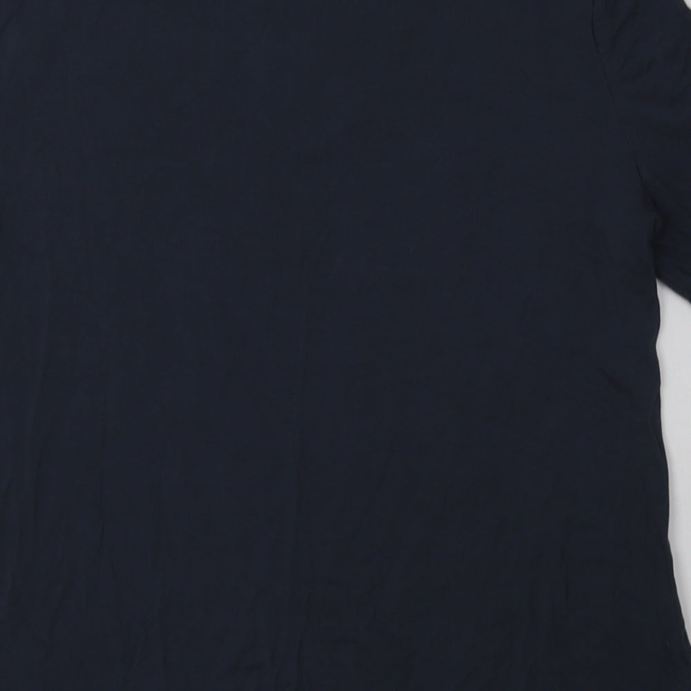 Dorothy Perkins Womens Blue  Viscose Basic T-Shirt Size 14 V-Neck
