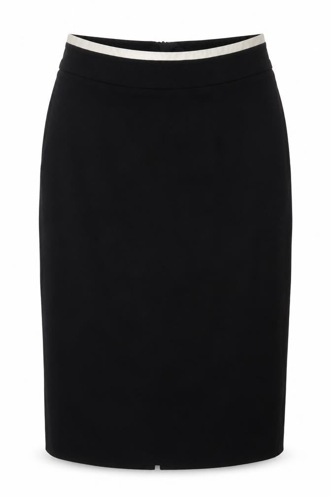 Wallis Womens Black  Polyester A-Line Skirt Size 8   Zip