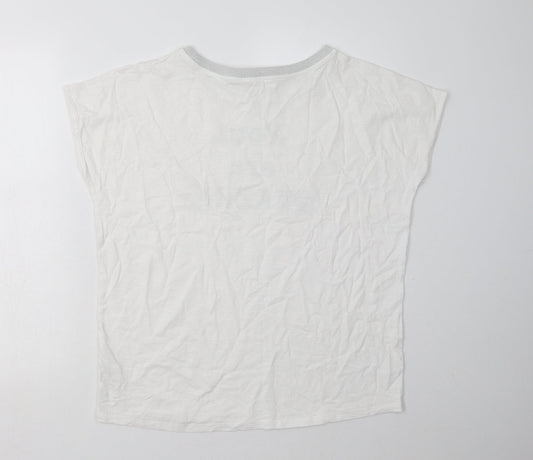 Cartoon Womens White  Cotton Basic T-Shirt Size 14 Crew Neck - you are amazing