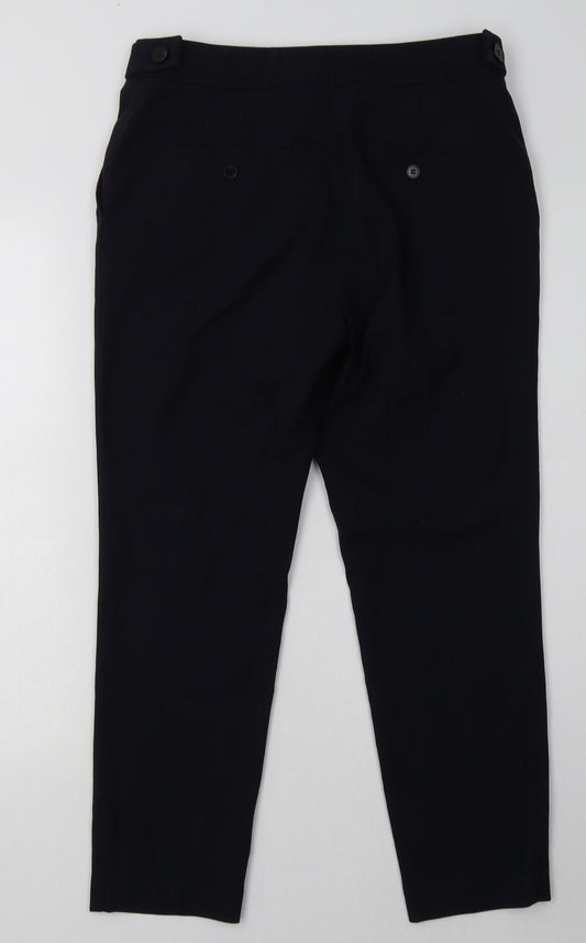 NEXT Womens Blue  Polyester Trousers  Size 10 L28 in Regular Hook & Eye