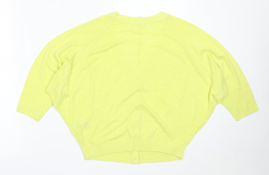 Per Una Womens Green V-Neck  Lyocell Cardigan Jumper Size M