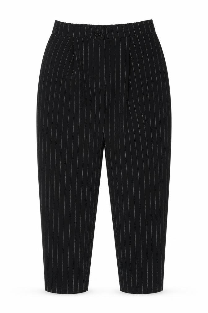 H&M Womens Black  Polyester Capri Trousers Size 34 in L25.5 in Regular