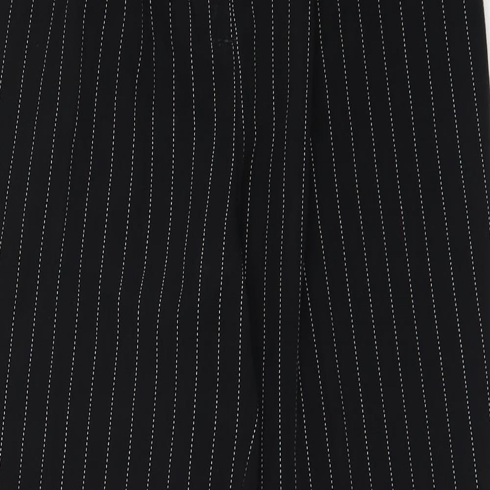 H&M Womens Black  Polyester Capri Trousers Size 34 in L25.5 in Regular