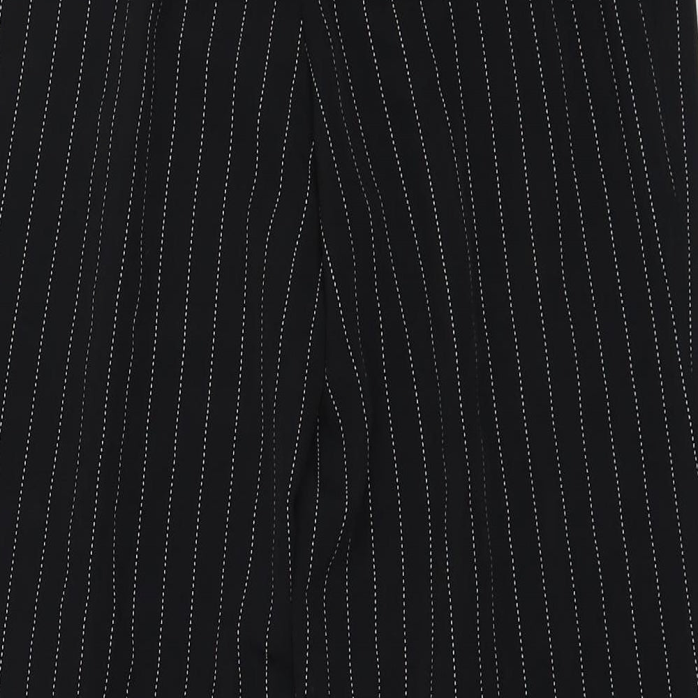 H&M Womens Black  Polyester Capri Trousers Size 34 in L25.5 in Regular
