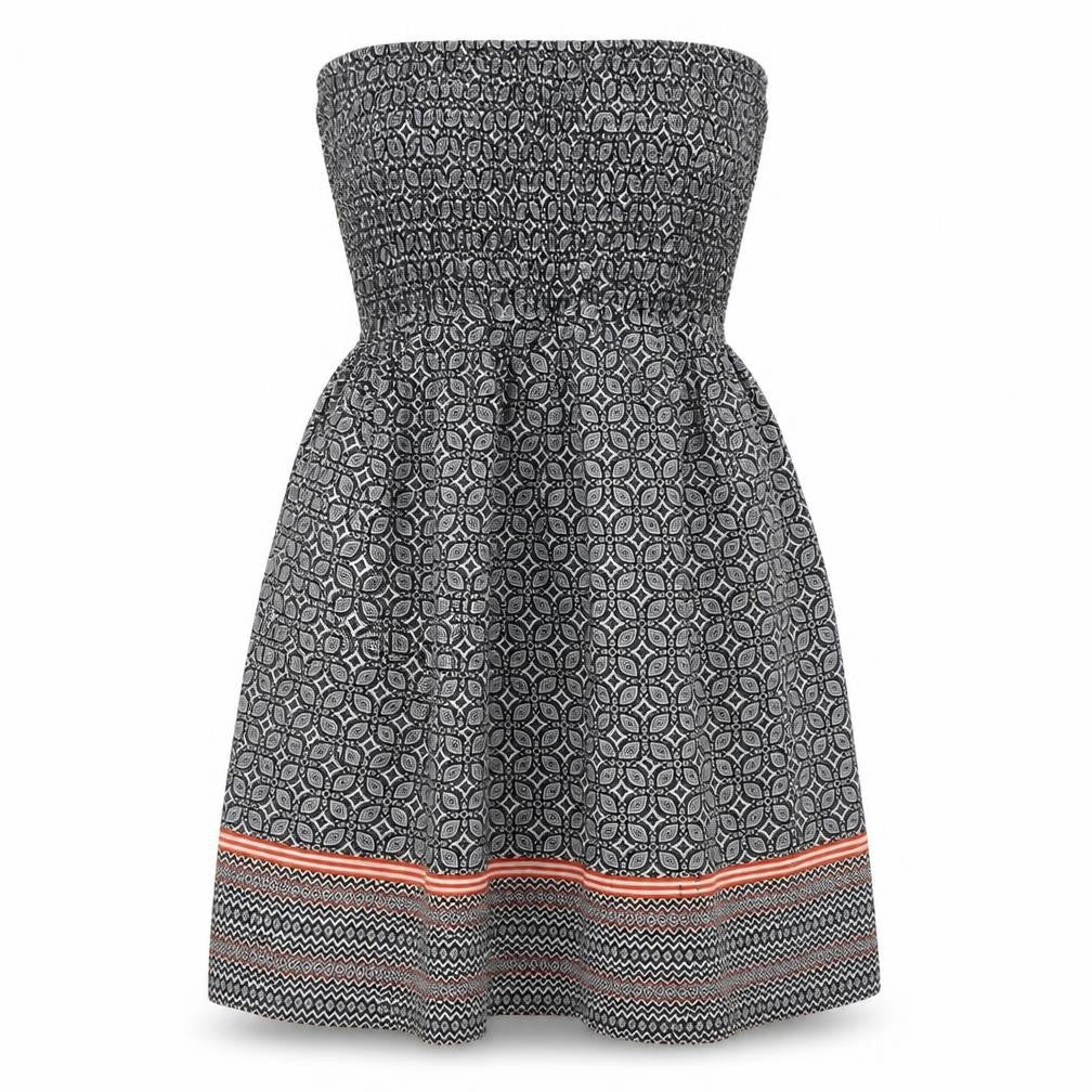 Atmosphere Womens Multicoloured Argyle/Diamond Cotton Fit & Flare  Size 10  Off the Shoulder