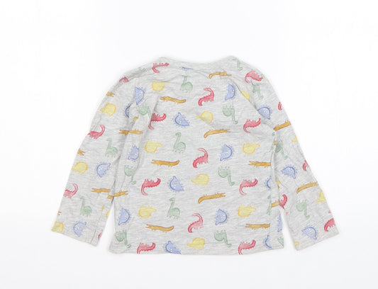 George Boys Multicoloured  Cotton Basic T-Shirt Size 18-24 Months Round Neck  - Dinosaur print
