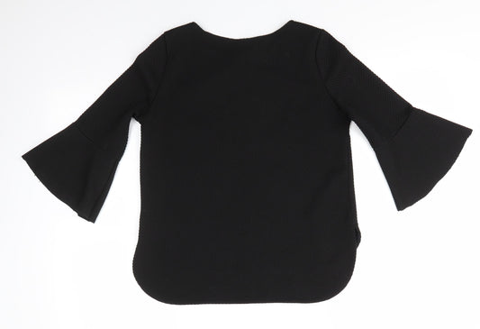 Zara Womens Black Round Neck  Polyester Pullover Jumper Size S