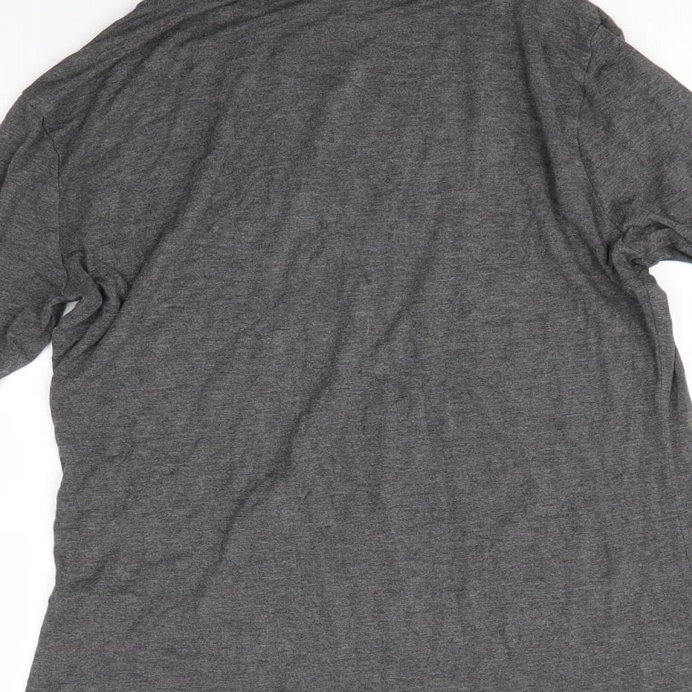 New Look Womens Grey  Viscose Basic Blouse Size 14 High Neck