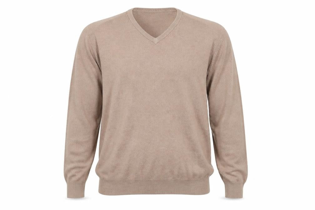 M&S Mens Brown Round Neck  Acrylic Pullover Jumper Size L
