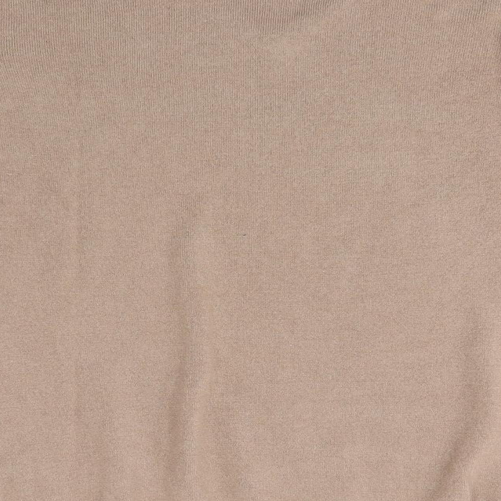 M&S Mens Brown Round Neck  Acrylic Pullover Jumper Size L