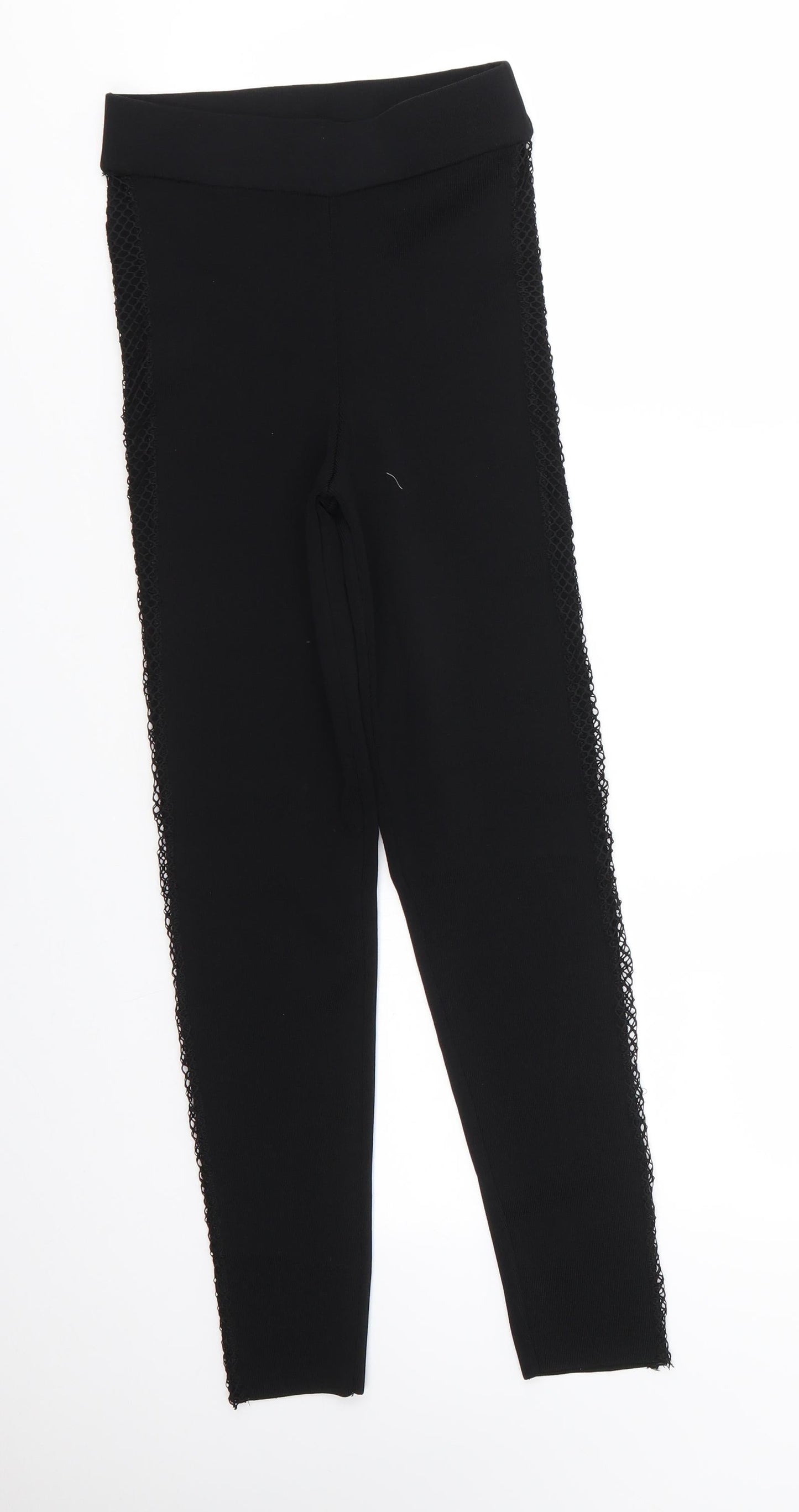 Zara Womens Black  Viscose Jegging Leggings Size S L25 in