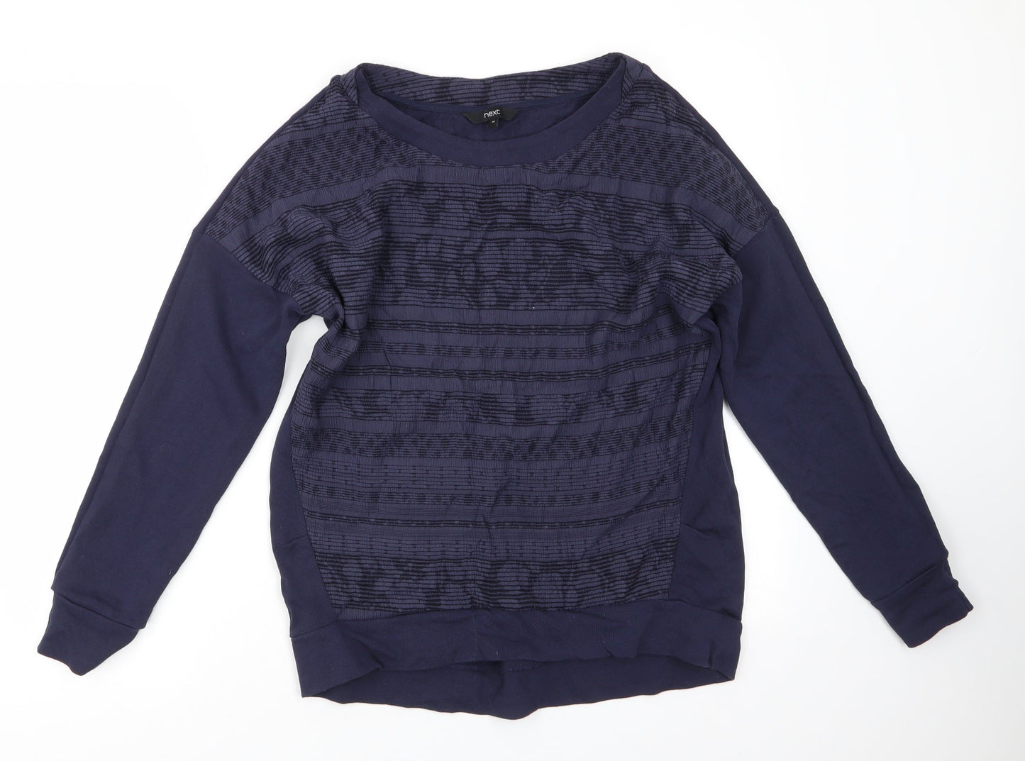 NEXT Womens Blue Round Neck  Viscose Pullover Jumper Size 10