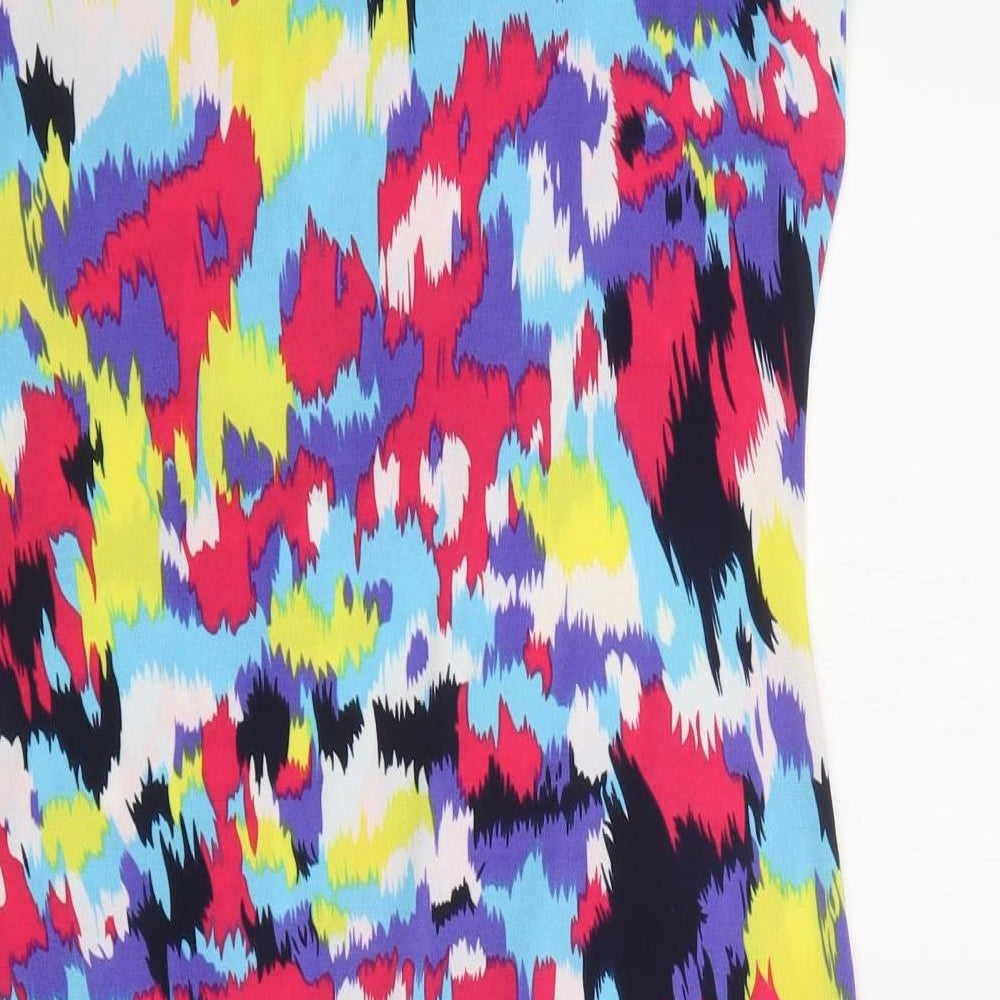 Ruiyige Womens Multicoloured Geometric Polyester Bodycon  Size M  Crew Neck