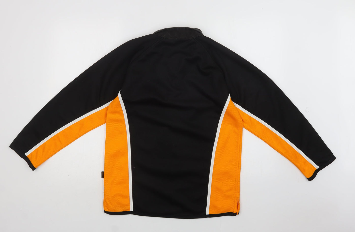 Falcon Mens Black Striped Polyester Pullover Sweatshirt Size M