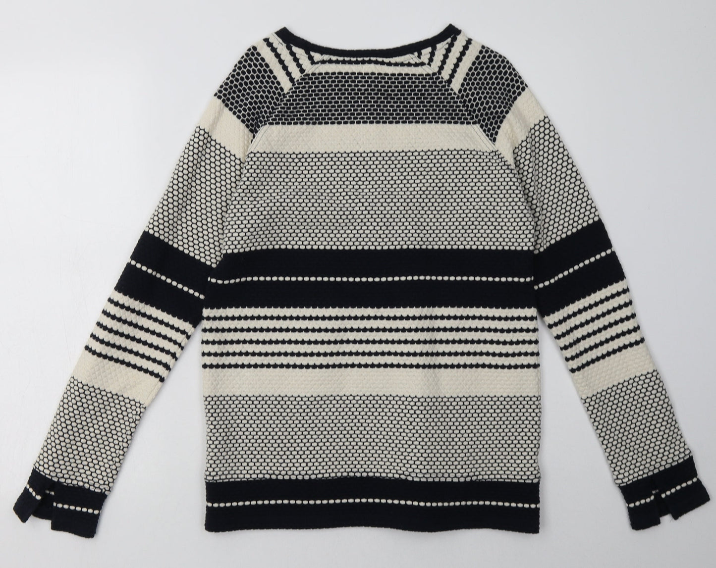 NEXT Womens Blue Striped Cotton Pullover Sweatshirt Size 8  Pullover