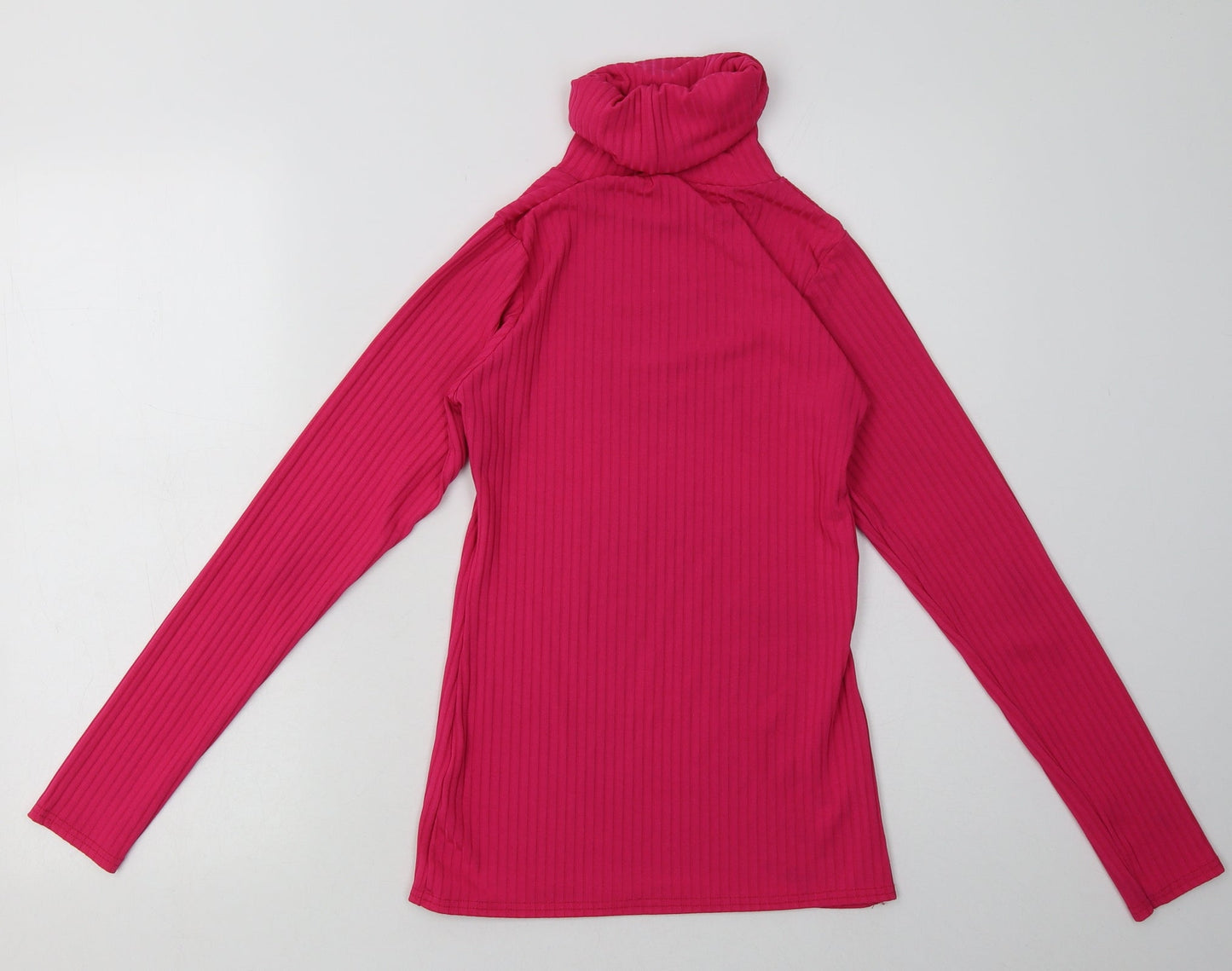 PRETTYLITTLETHING Womens Pink  Polyester Pullover Sweatshirt Size 14  Pullover