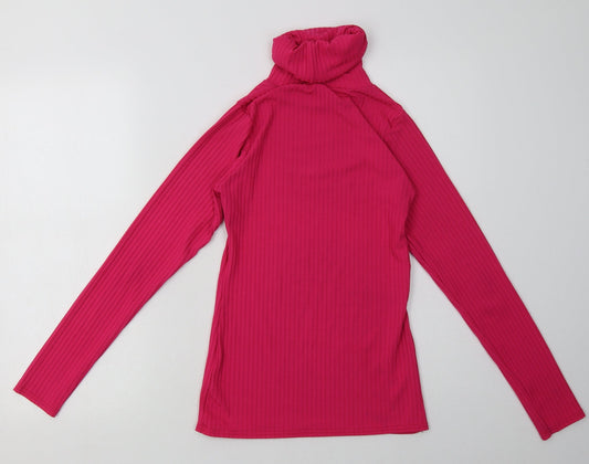 PRETTYLITTLETHING Womens Pink  Polyester Pullover Sweatshirt Size 14  Pullover