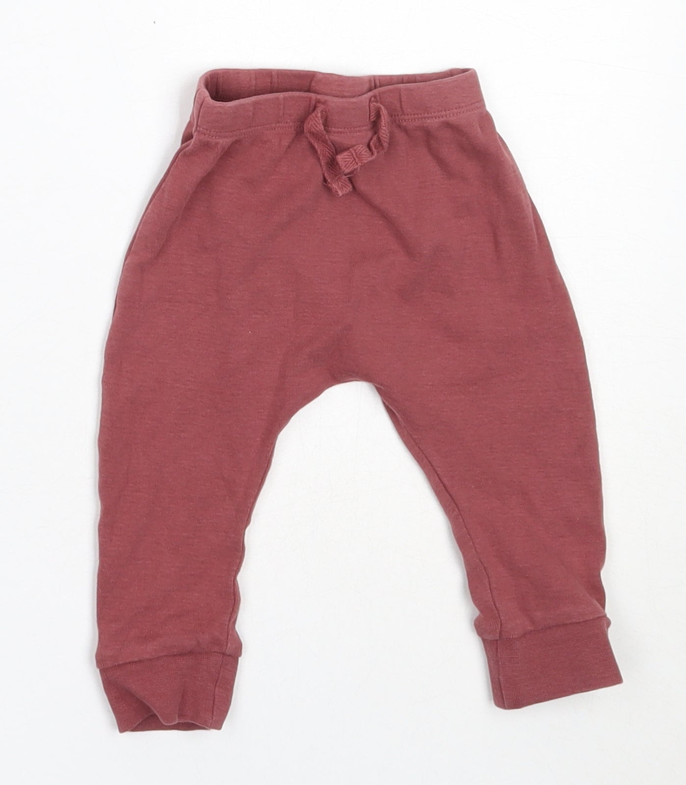 George Girls Pink  Cotton Jogger Trousers Size 6-9 Months