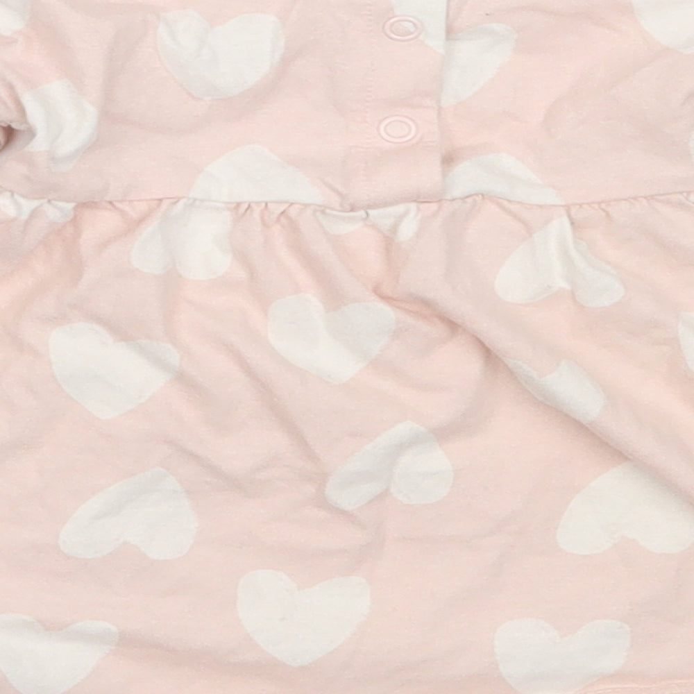 George Girls Pink  Cotton Fit & Flare  Size 3-6 Months  Round Neck