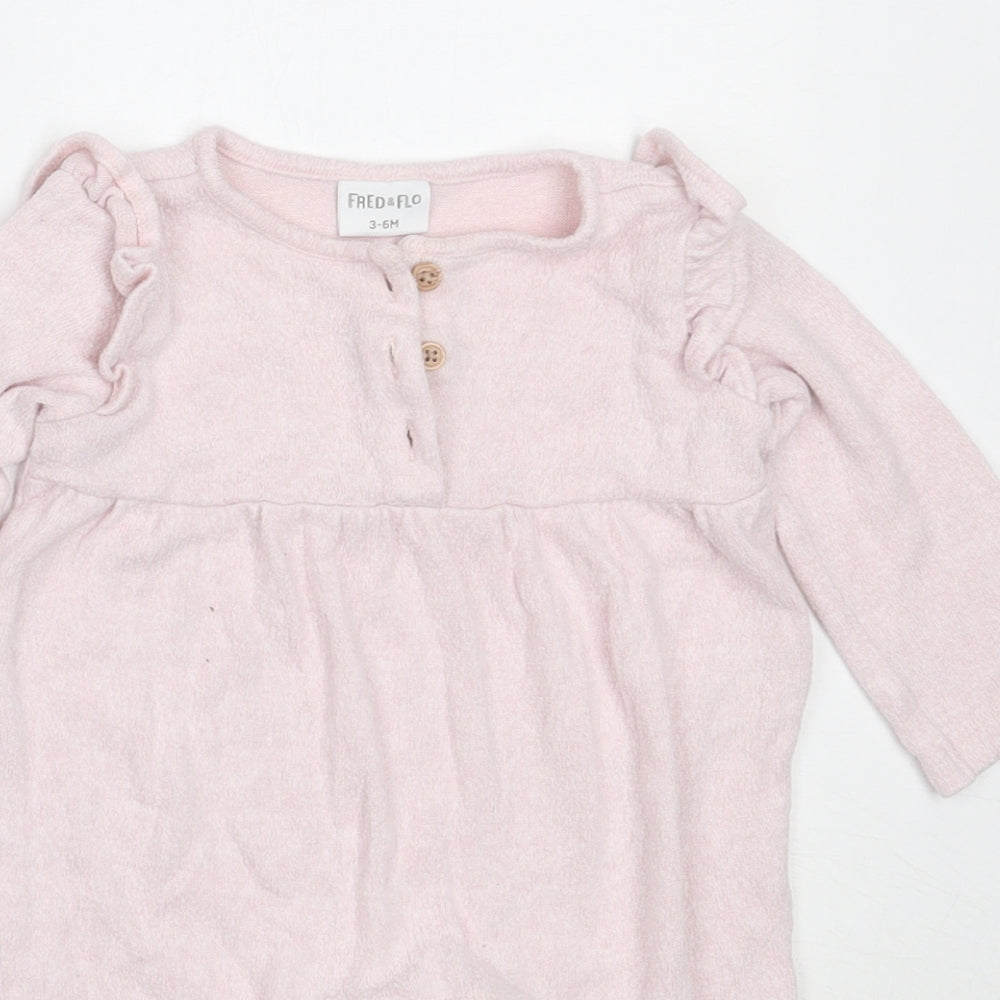 F&F Baby Pink  Viscose Babygrow One-Piece Size 3-6 Months