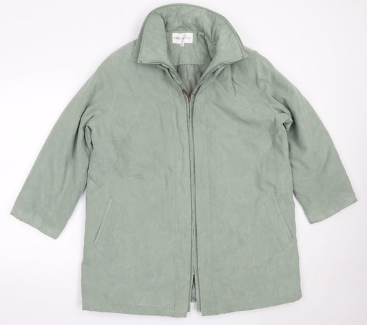 EWM Womens Green   Overcoat Coat Size 18