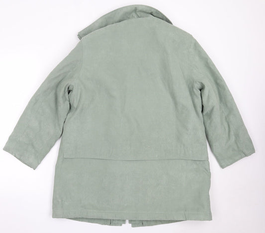 EWM Womens Green   Overcoat Coat Size 18