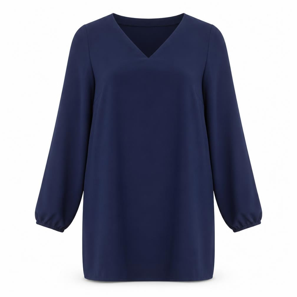 SheIn Womens Blue  Polyester Shift  Size L  V-Neck