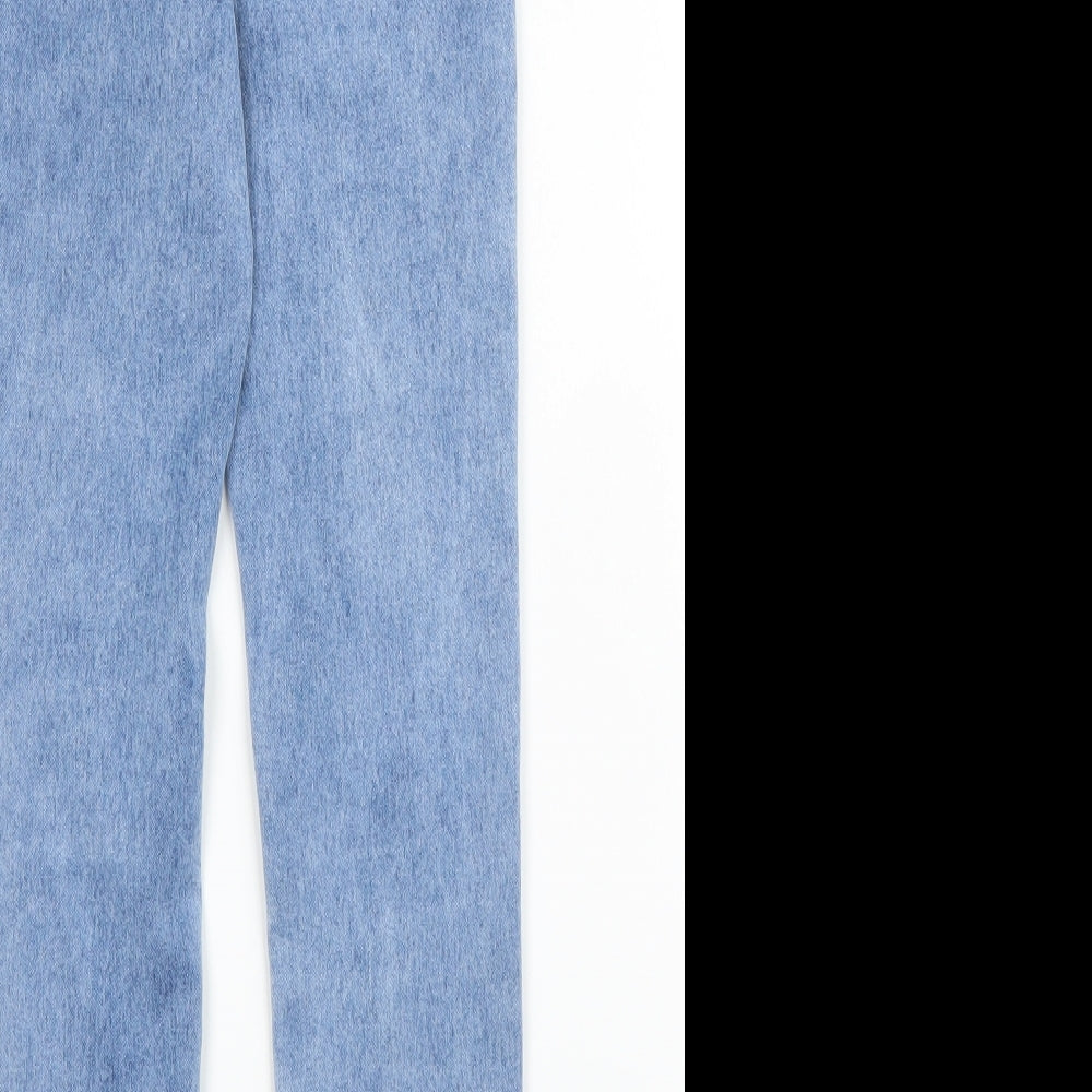 Mango Girls Blue  Cotton Skinny Jeans Size 9 Months L22 in Regular Zip