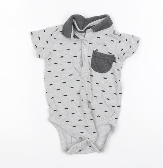 George Boys Grey  Cotton Leotard One-Piece Size 6-9 Months