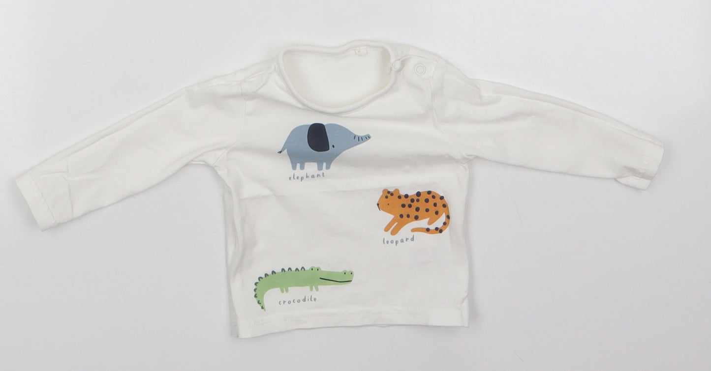 TU Baby Multicoloured  100% Cotton Basic Blouse Size 0-3 Months Round Neck