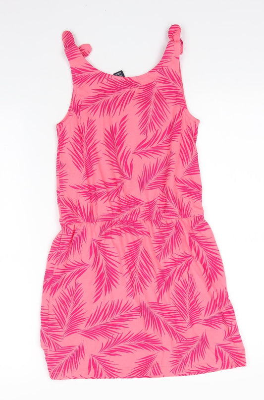 Gap Girls Pink  Cotton A-Line  Size M  Round Neck
