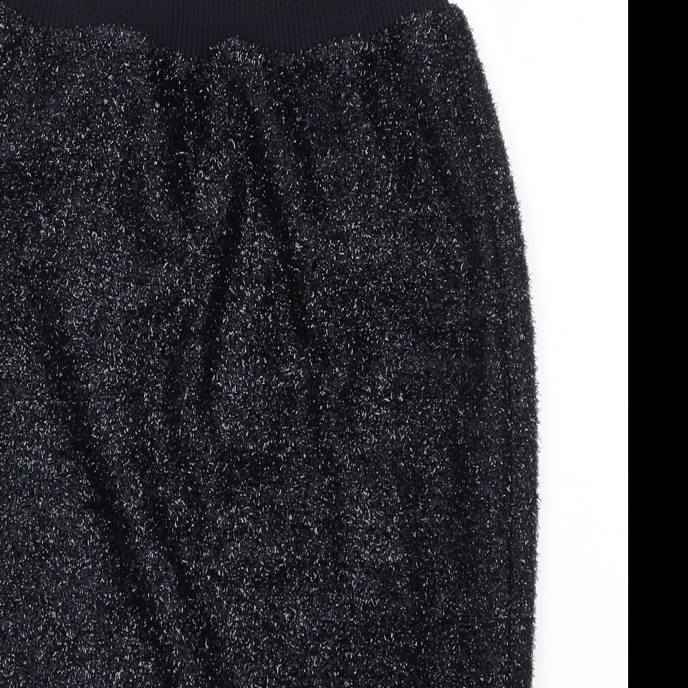 Topshop Womens Blue  Cotton Straight & Pencil Skirt Size 10