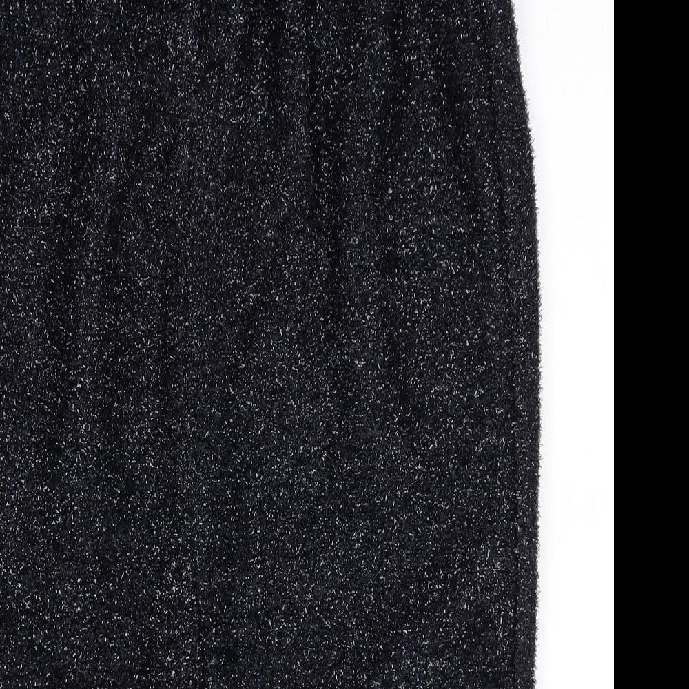 Topshop Womens Blue  Cotton Straight & Pencil Skirt Size 10