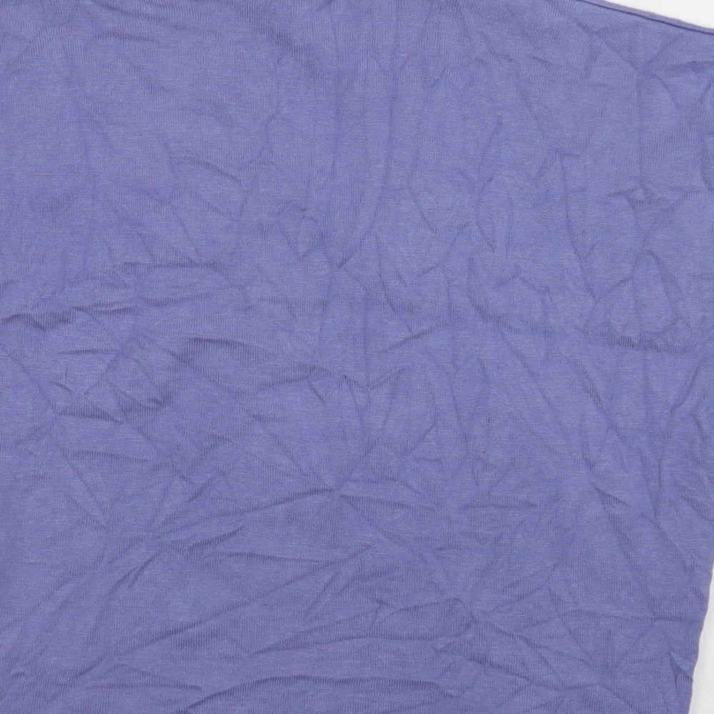 Isle Womens Purple V-Neck  Viscose Cardigan Jumper Size M