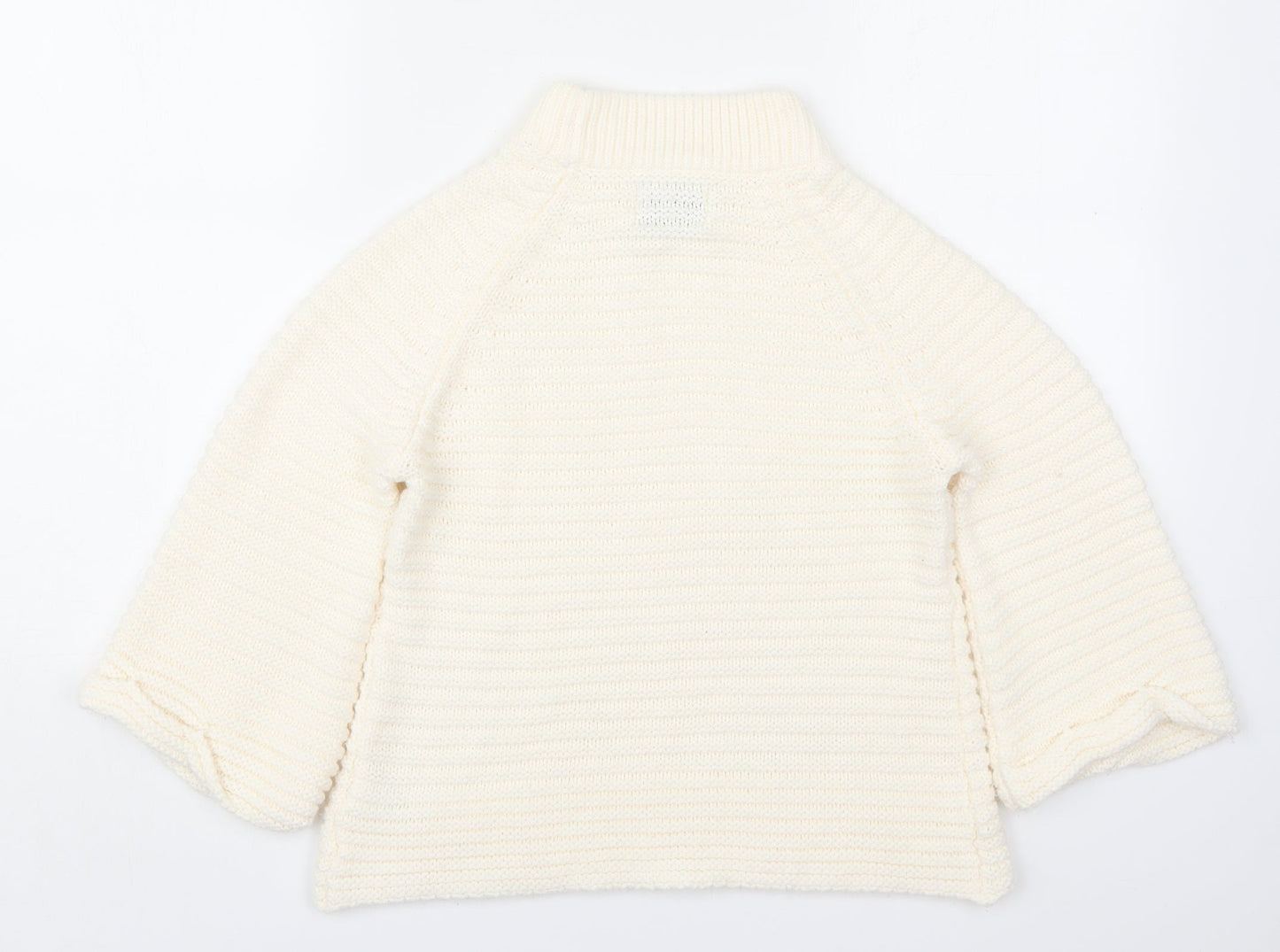 Matalan Womens Ivory Round Neck  Acrylic Pullover Jumper Size S