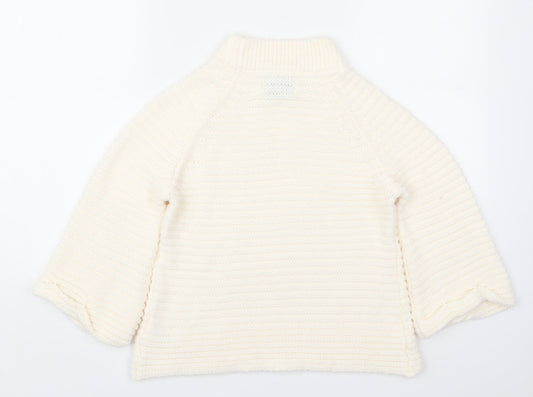 Matalan Womens Ivory Round Neck  Acrylic Pullover Jumper Size S