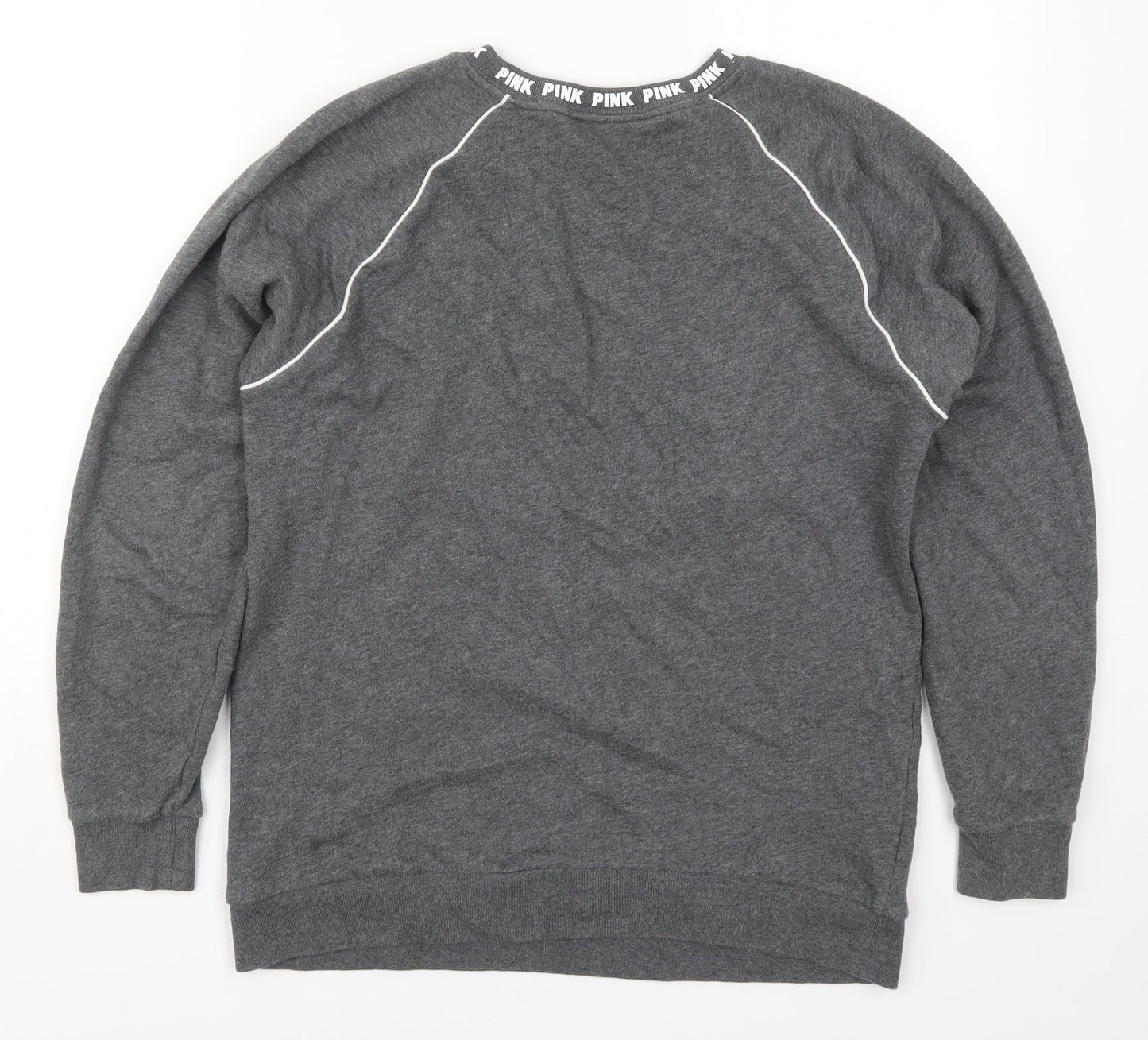 PINK Womens Grey  Cotton Pullover Sweatshirt Size XS  Pullover - Dog