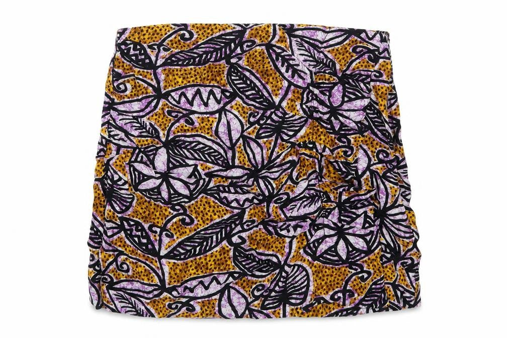 Zara Womens Multicoloured Geometric Viscose Mini Skirt Size S   Zip - Leaf Flower Print
