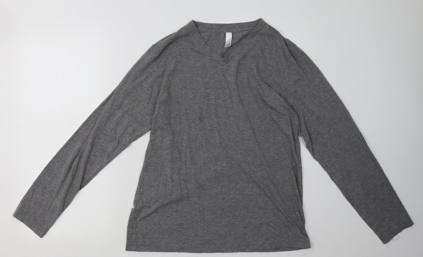 Canvas Mens Grey  Polyester Pullover Sweatshirt Size M