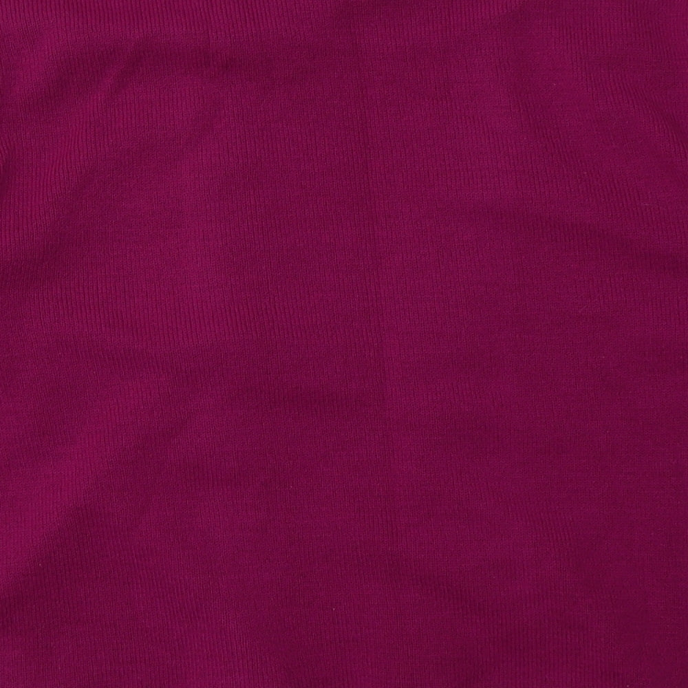 Glimpse Design Womens Purple Geometric Acrylic Pullover Sweatshirt Size M  Pullover