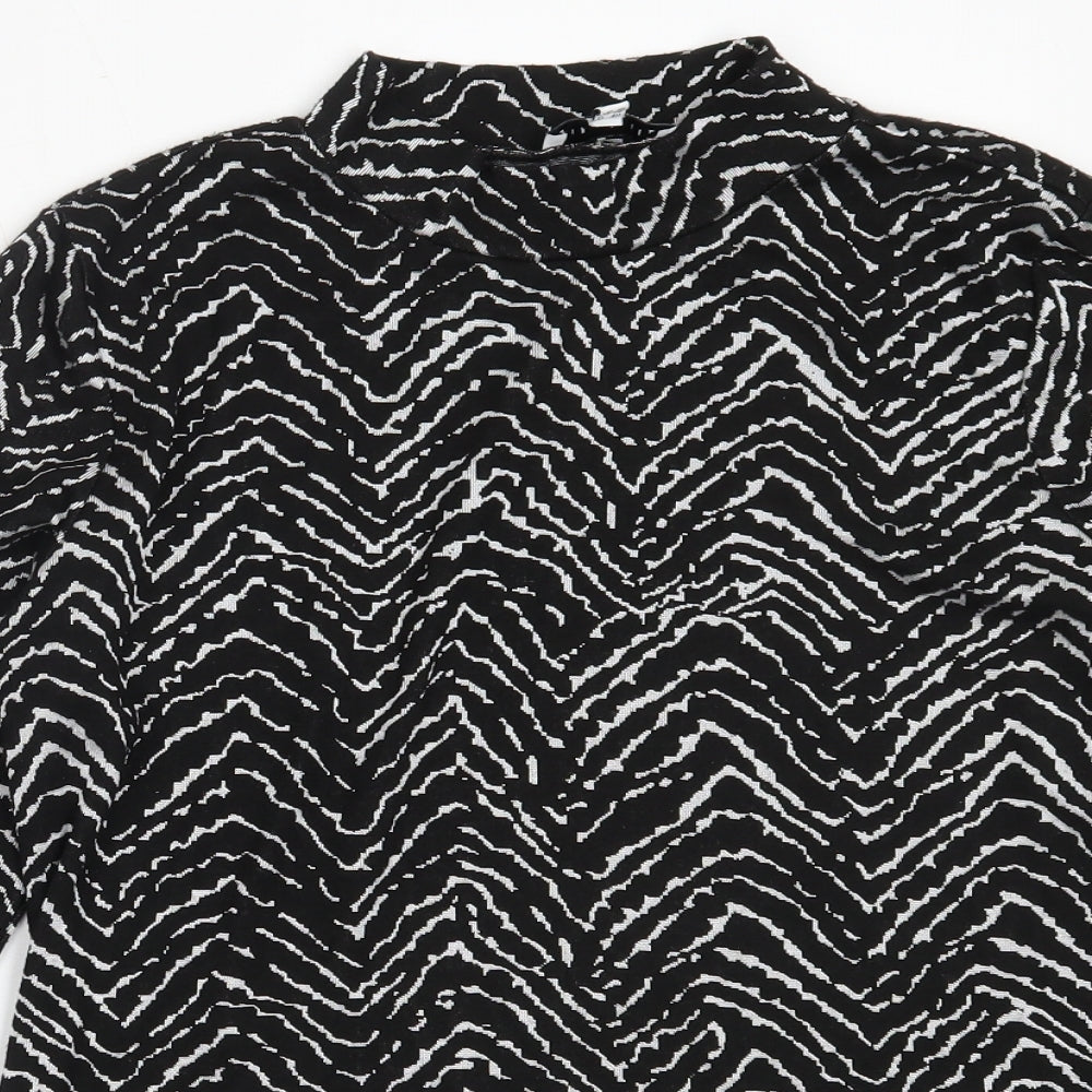 Warehouse Womens Black High Neck  Polyester Pullover Jumper Size 14