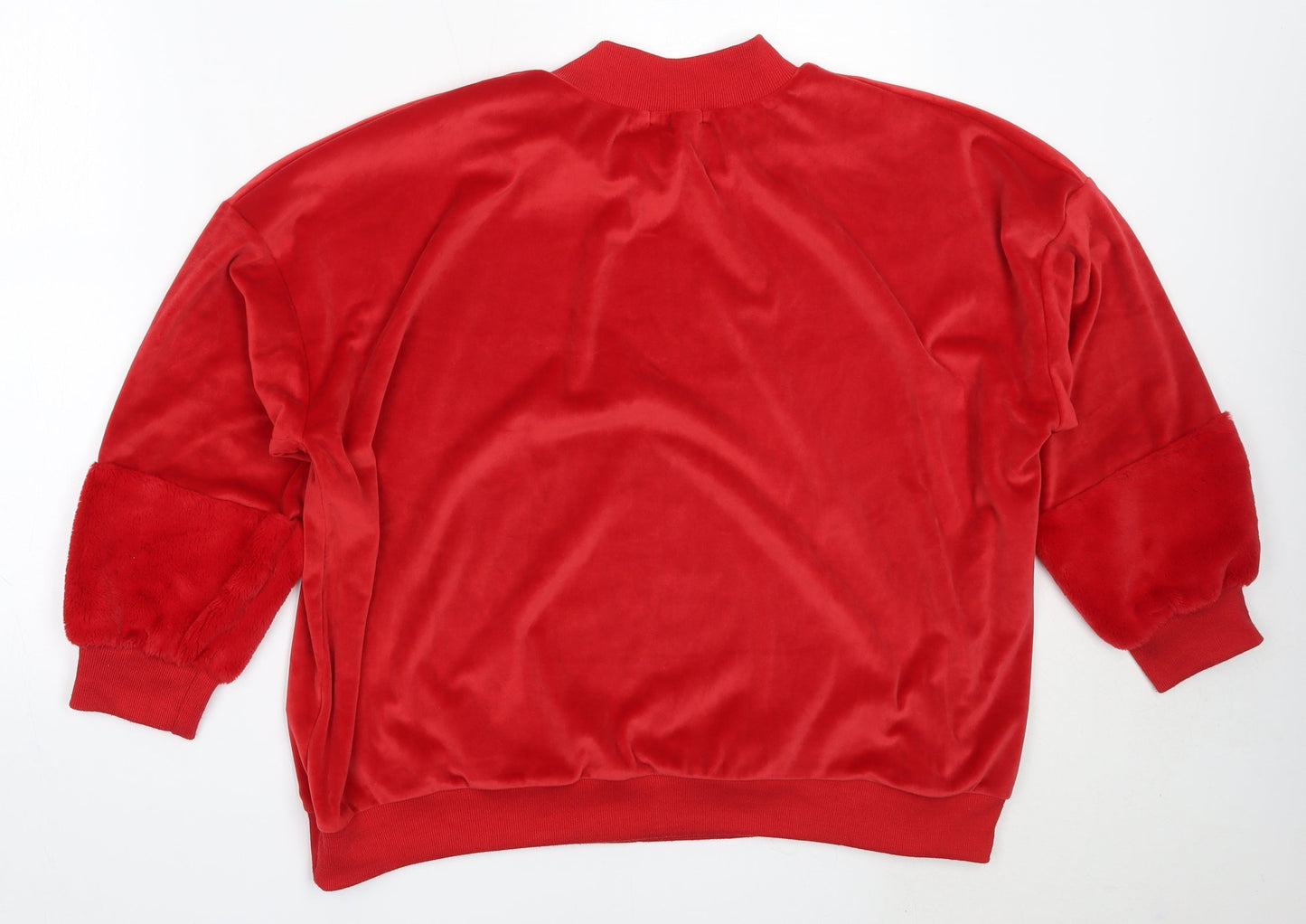 QED London Womens Red  Polyester Pullover Sweatshirt Size L