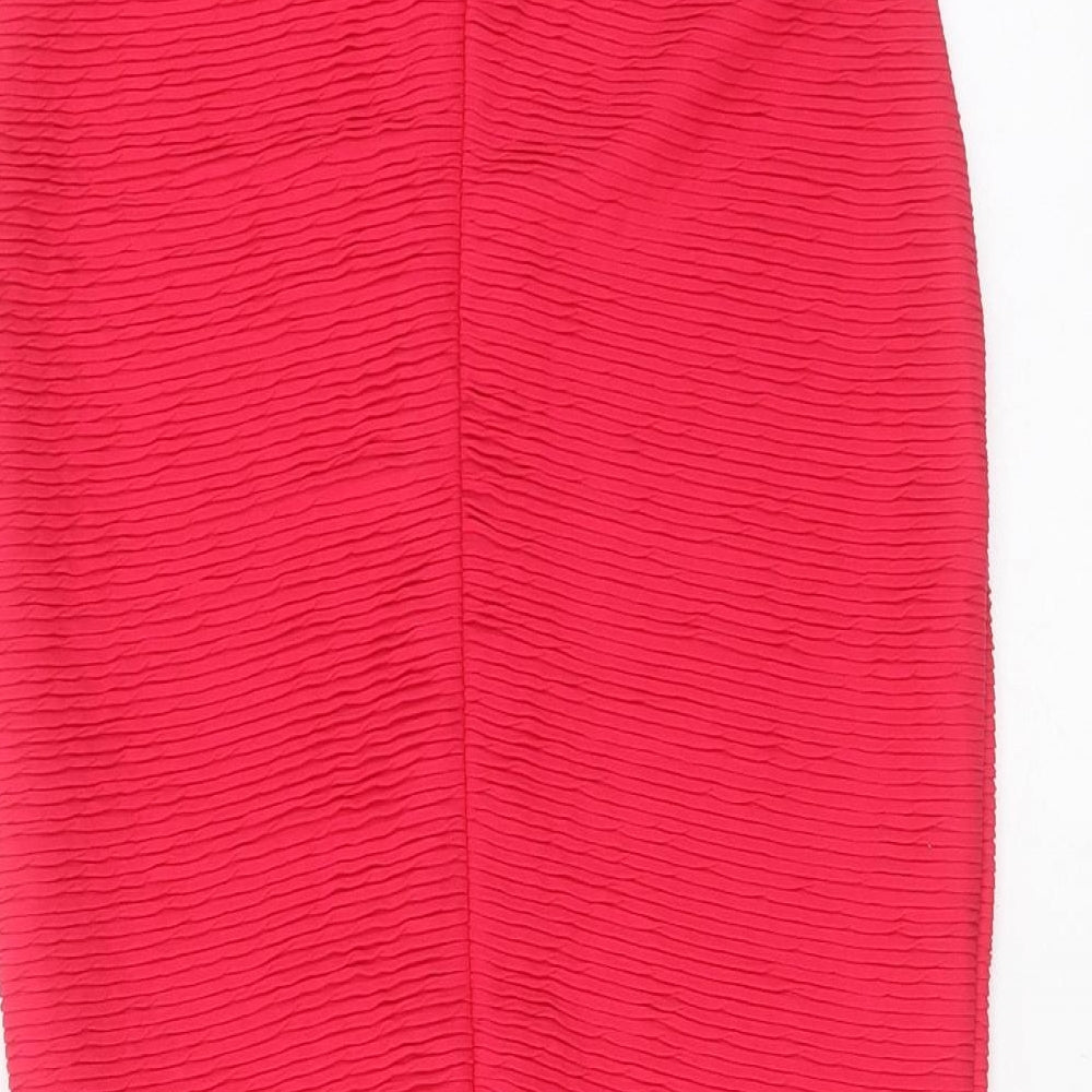 River Island Womens Pink  Polyester Straight & Pencil Skirt Size 8