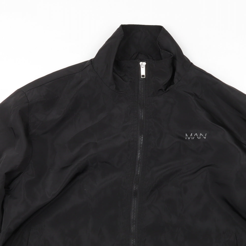 Boohoo MAN Mens Black   Bomber Jacket Coat Size S
