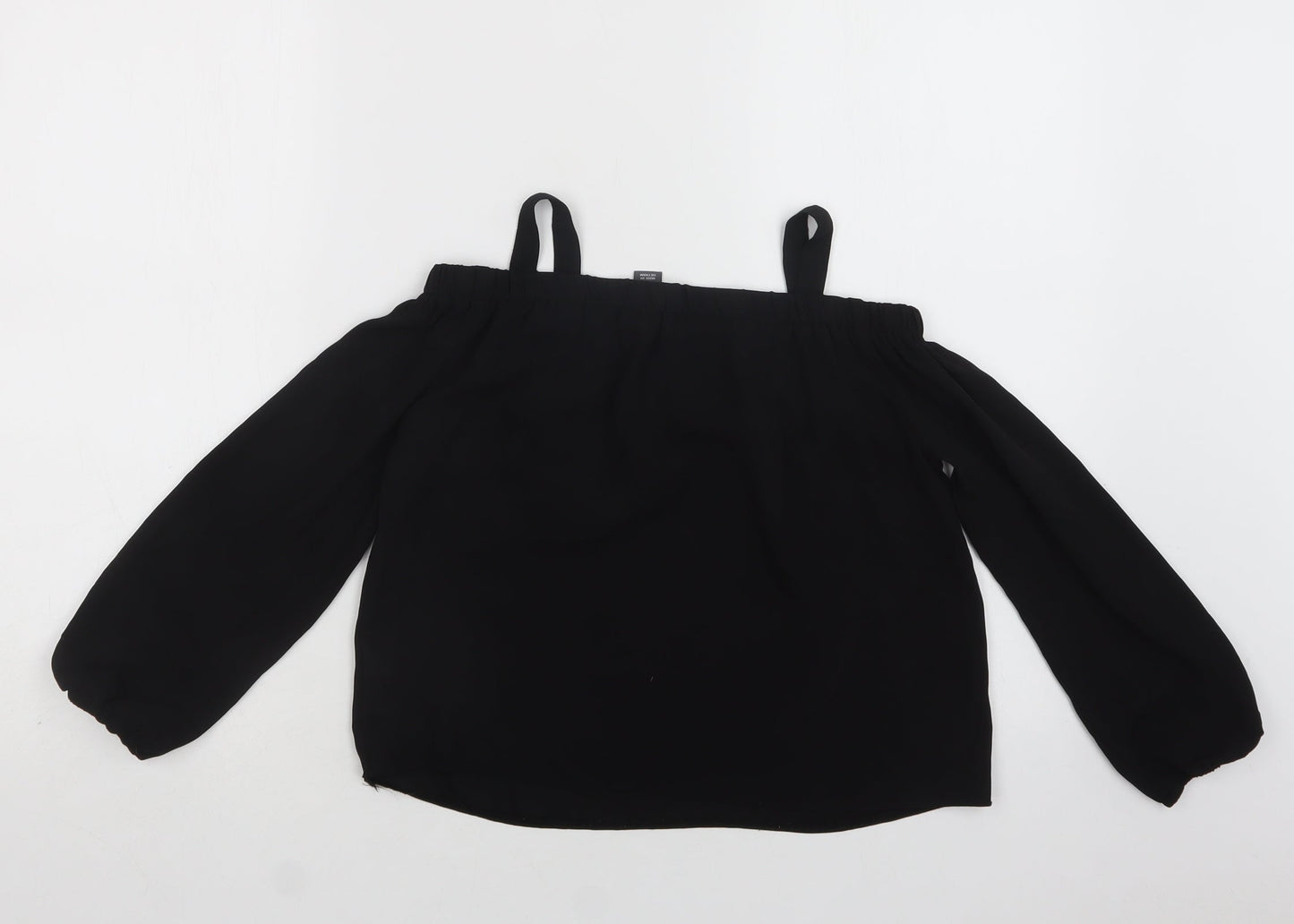 Primark Girls Black  Polyester Basic Blouse Size 9-10 Years Off the Shoulder