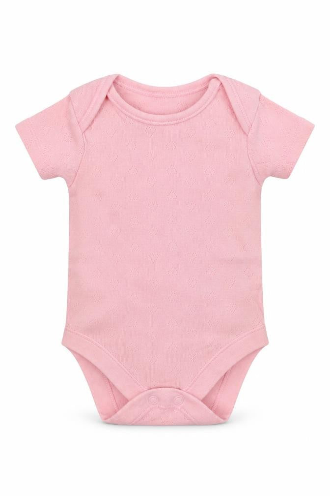 George Baby Pink  Cotton Romper One-Piece Size 0-3 Months  Snap