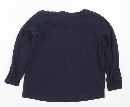 Matalan Boys Blue Solid Cotton  Pyjama Top Size 8 Years  Pullover - The Greatest Christmas