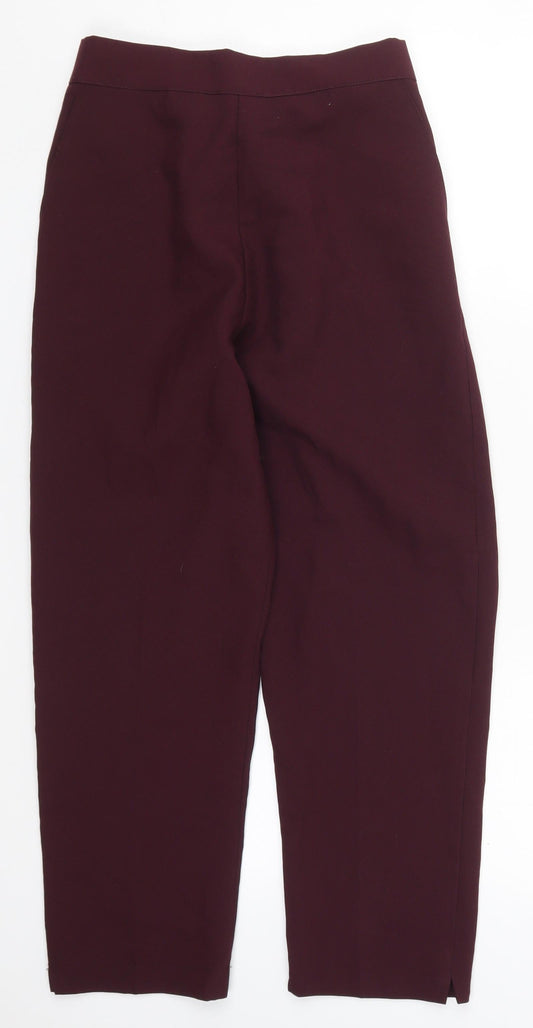 Preworn Womens Purple  Polyester Trousers  Size 14 L24 in Regular