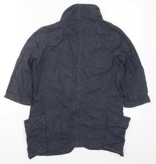 NEXT Womens Blue V-Neck  Cotton Cardigan Jumper Size 10