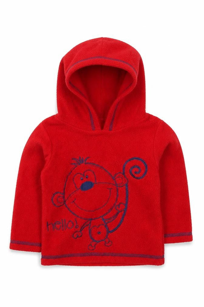 M&Co Boys Red   Jacket  Size 12-18 Months   Pullover - Monkey Hello
